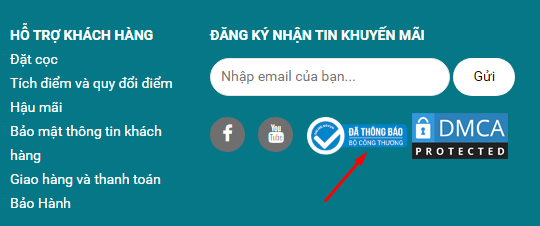đăng ký website bộ công thương