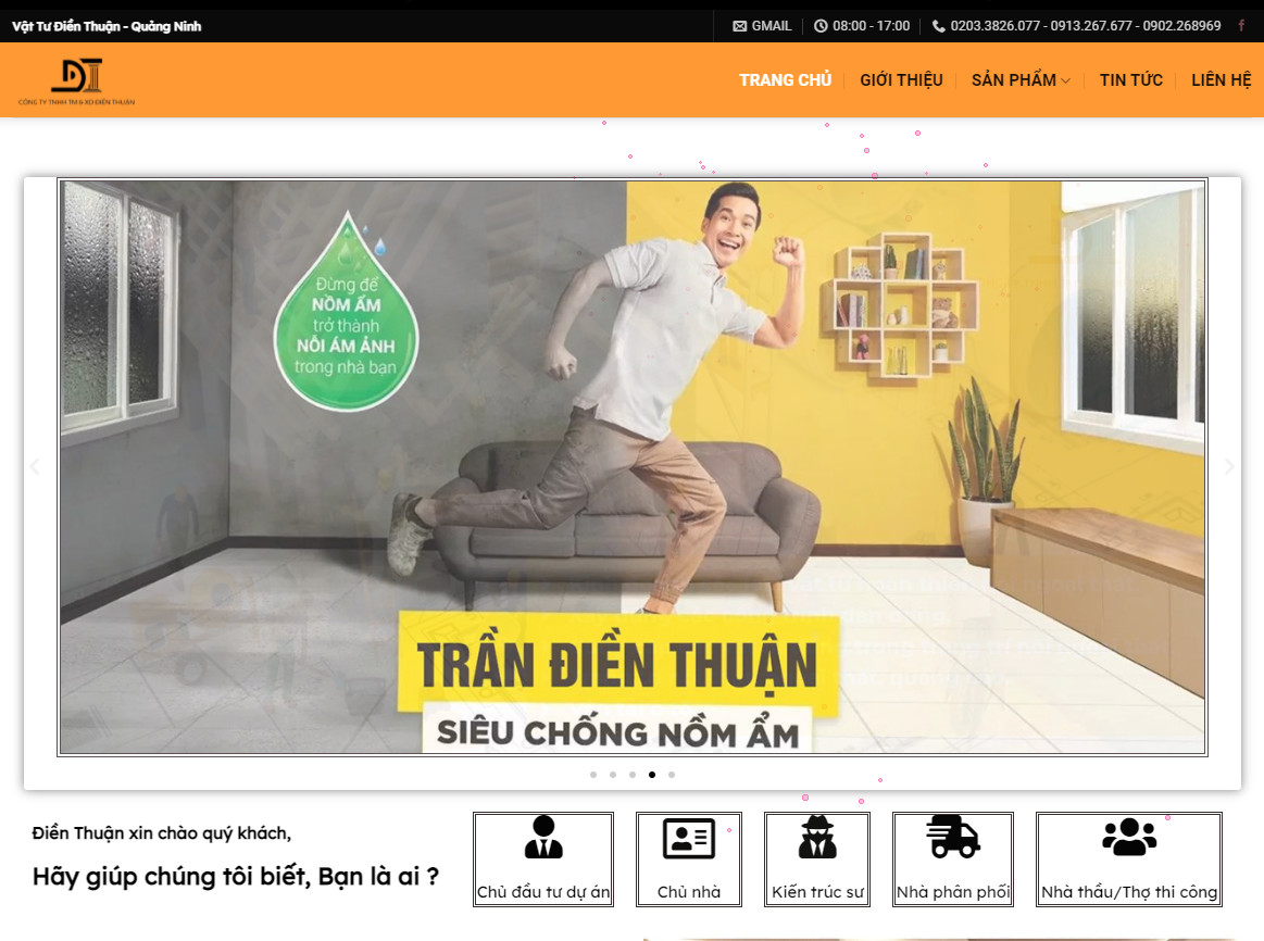 Thiết kế Website Vật tư Điền Thuận